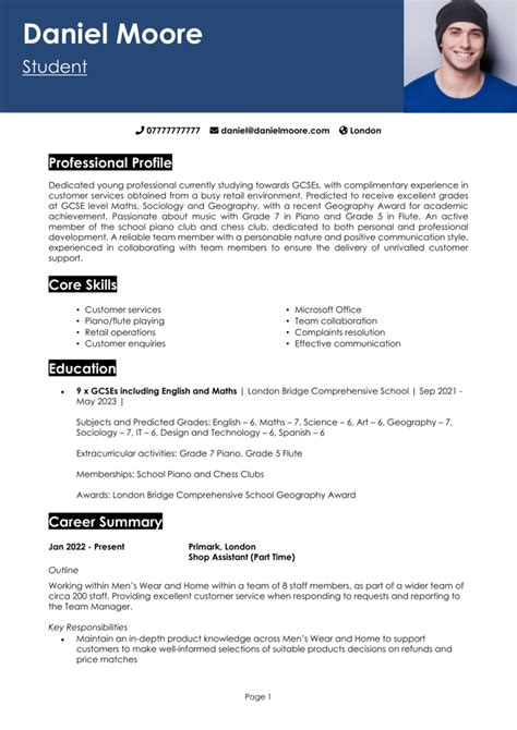 CV template for 16 year old + 2 examples for 2024.